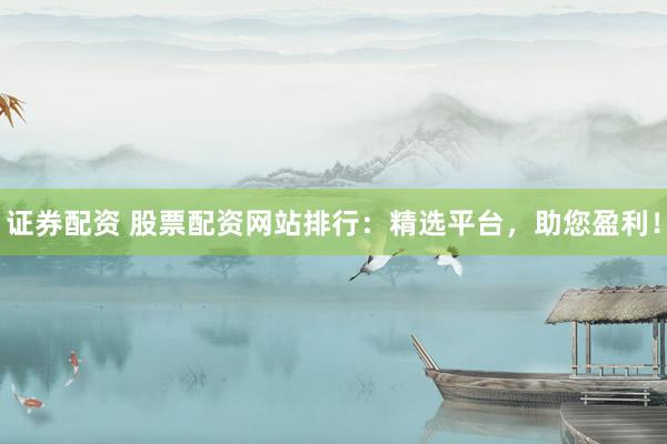 证券配资 股票配资网站排行：精选平台，助您盈利！