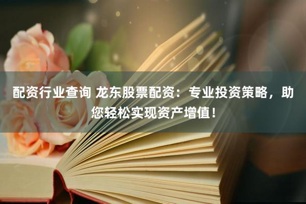 配资行业查询 龙东股票配资：专业投资策略，助您轻松实现资产增值！