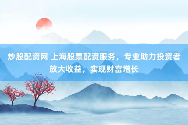 炒股配资网 上海股票配资服务，专业助力投资者放大收益，实现财富增长