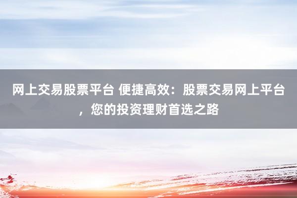 网上交易股票平台 便捷高效：股票交易网上平台，您的投资理财首选之路