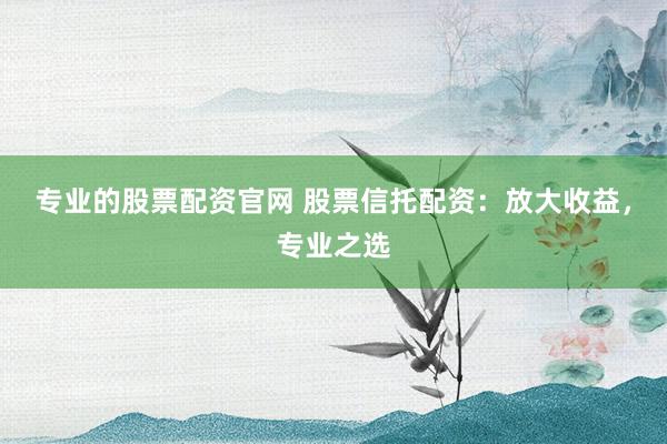 专业的股票配资官网 股票信托配资：放大收益，专业之选