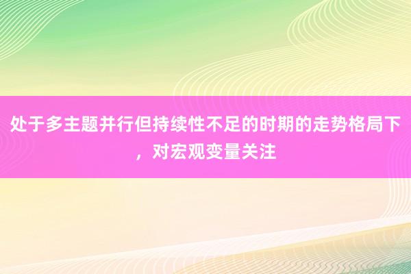 处于多主题并行但持续性不足的时期的走势格局下，对宏观变量关注