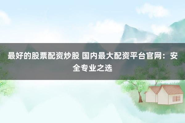 最好的股票配资炒股 国内最大配资平台官网：安全专业之选