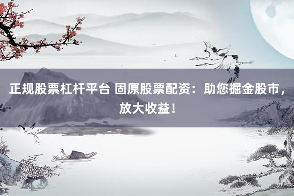 正规股票杠杆平台 固原股票配资:助您掘金股市,放大收益!