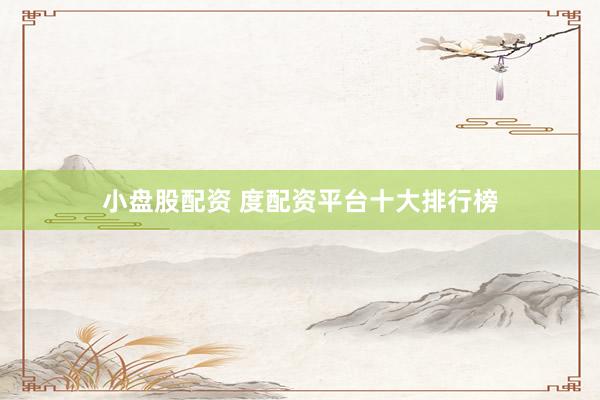 小盘股配资 度配资平台十大排行榜